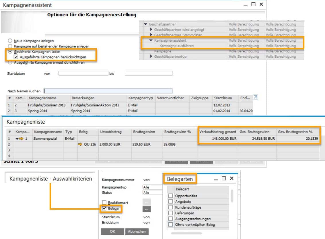 SAP Business One Version 9.3 Einkauf Verkauf Service Kampagnen Management